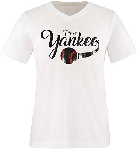 EZYshirt® I`am a Yankee Baseball Shirt Herren T-Shirt V-Neck