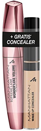 Manhattan Wonder`Luxe Mascara + Wake Up Concealer 03 True Ivory, 20 ml