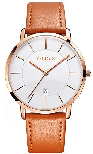 Ourui Orologi Da Polso,Orologio Da Uomo Al Quarzo Ultrasottile Impermeabile Alla Moda E Semplice, E