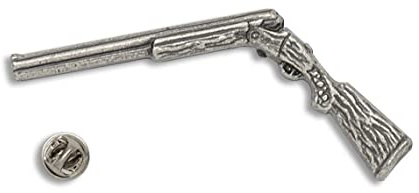 Pin para cazadores, regalo ideal para un cazador, pin de un ESCOPETA, tamaño, 2,5 x 4 cm Caza, Pesca, Camping, Outdoor, Supervivencia y Bushcraft + Portabotellas de regalo