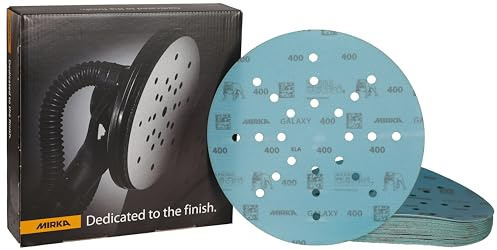 Mirka Schleifscheiben Galaxy 225 mm Korn 400 Klett 25 Stück | Ideal für Langhalsschleifer hohe Schleifleistung Korn 400 25 Stück Klett Schleifscheiben