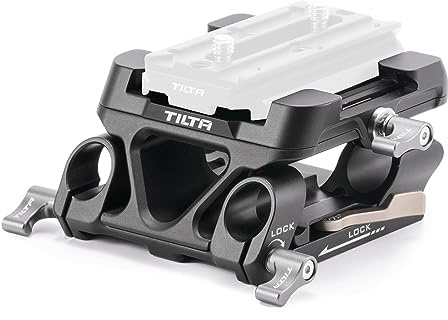 Tilta 15 mm LWS Arca Manfrotto Dual-Grundplatte, kompatibel mit Tilta Standard Schwalbenschwanzen, Filmherstellung, Snap-in-Design - Schwarz TA-DBP-B
