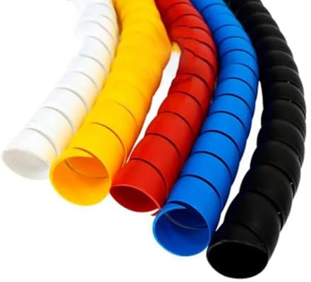 Spiral Wrap 2 Meters Cable Wire Protector 8mm 10mm 12mm Pipe Cover Tube Line Organizer Protection Cable Sleeve Spiral Wrap Winding Tubing Cover(Color:White,Size:12mm inside diameter)