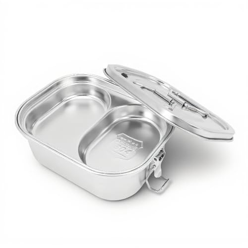 Diyeeni de Acero Inoxidable, Contenedor de Metal a Prueba de Fugas con Compartimento Grande, Almacenamiento de Alimentos Aislado para Adultos (S 20 cm/7,9 pulgadas)