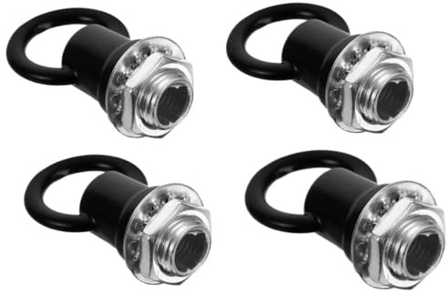 4 Set Black Light Fixture Hooks Ring Nuts,Eye,Lamp Nut Lifting Rings Nuts M10 Thread Lamp Female Loop Holder Black Ring Hanging Light Rings Luminaire - Eye Nut