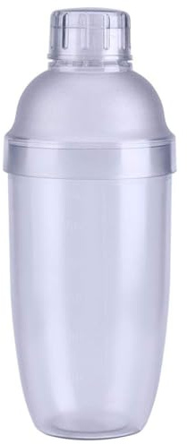 VIFERR Coctelera de Plástico de 700 ml, Botella de Resina de Plástico con Colador de Escala para el Hogar, Bar, Tienda de Té de Leche