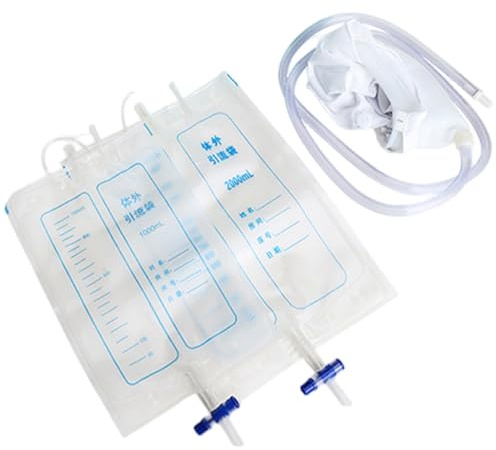 CUCUFA External Catheter for Women, Wearable Silicone Female Urinal for Bedridden with High-elasticity Waist Belt, Reusable Portable Womens Urinal with 2 Pee Bags, Urine Bags for Women