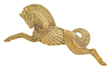 Broche tendance vintage en alliage avec motif cheval pour femme, unisexe, broche décontractée