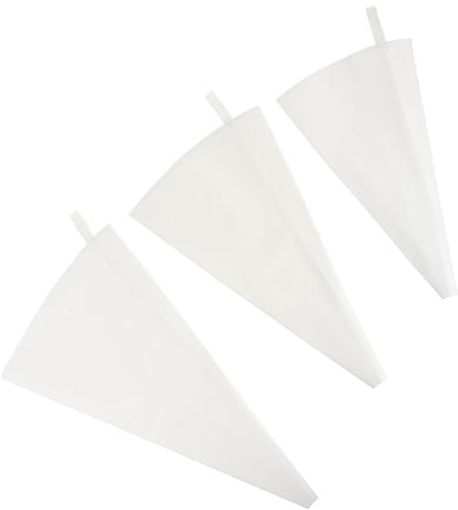 Healifty 3 Piezas Mangas Pasteleras Reutilizables de Algodón y Bolsas para Decoración de Tartas Galletas y Repostería DIY Resistentes y Fáciles de Usar