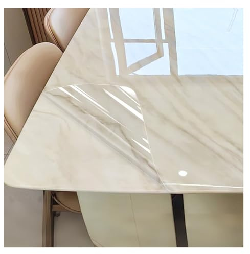 AMUFJJ Pellicola per mobili Trasparente Adesiva Copertura AntiGraffio Rimovibile per Tavolo da Pranzo, Pellicole Protettive Trasparenti Tavoli Tagliate su Misura(95x130cm/37x51in)