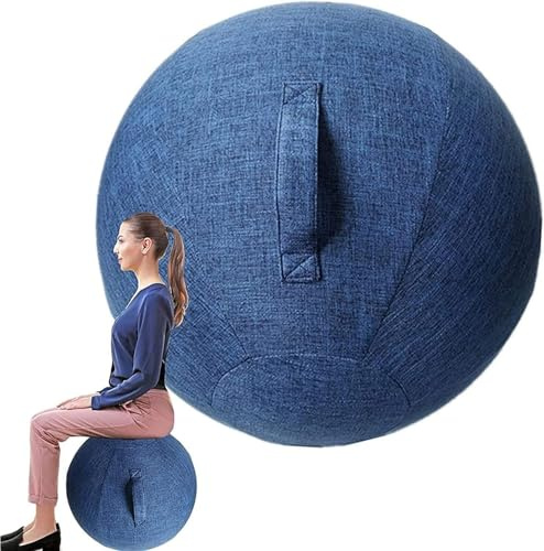 Sedia ergonomica con palla da yoga, sedia da ufficio con anello di stabilità, resistente alla scoppia, 55 cm, 65 cm, 75 cm, per casa e ufficio, supporto posturale (A,55 cm)