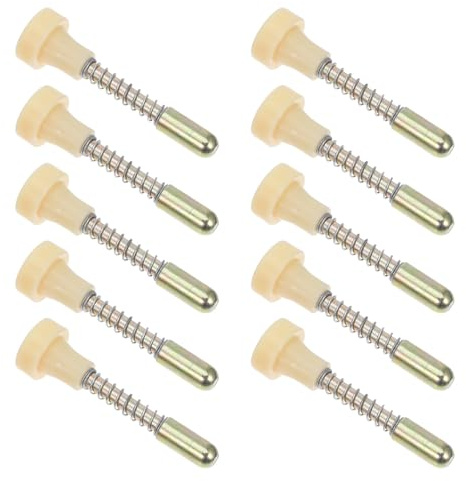 SOLUSTRE Kolbenriegel mit Federbelastetem Metall 10 Stück Fenstergitter Federriegel Ersatzset Einfache Handhabung ohne Werkzeug für Reparatur und Schlossaustausch