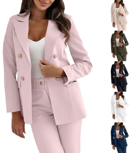 Kavaj, dam, sportig, elegant, sweatblazer, stora storlekar, lös långblazer, | Arbetsjacka enfärgad kostymer kostym med knapp fritidsjacka öppen front blazer jacka casual övergångsjacka för arbete