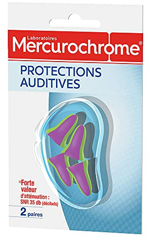 Protections Auditives 2 Paires Mercurochrome