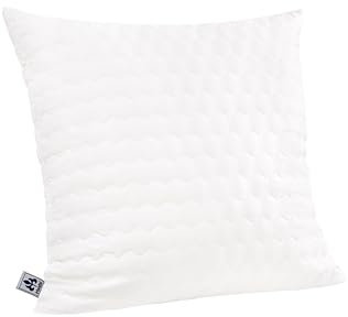 Irisette Vitamed Kopfkissen - Produziert in Deutschland - Kopfkissen mit abnehmbarem Bezug aus reiner Baumwolle, 80 x 80 cm, Öko-Tex zertifiziert