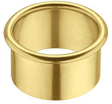 Gedotec Messing Lüftungsring rund Kabeldurchführung Schreibtisch - LION | Kabeldurchlass Messing poliert | Kabeldose Bohr-Ø 35 mm | Kabelführung zum Eindrücken | 1 Stück - Ring-Durchlass für Möbel