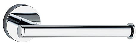 Kibath 446423 Portarrollos ME de Acero Inoxidable 304. Sin taladros, con Adhesivos 3M o con Tornillos. Acabado en Cromo Brillo Formas Redondeadas