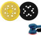 1 pièces 125mm Plateau de ponçage, Rond Disques de Ponçage à 8 Trous patin PU, pour ponceuse Plateau ponçage souple Remplacer (Jaune)