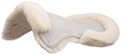 Acavallo Gel Pad mit Lammfell, Gr§e:XL, Farbe/Fellfarbe:transparent/White