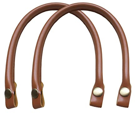 Harilla 2X Taschengriffe Leder Ersatz, Lederhandtasche Griffe, Leder Taschenriemen Ersatz Taschenbügel Taschenhenkel Taschenzubehör Lederriemen Schultergurt für Heimwerker Handtasche, Hellbraun