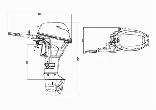 Aiqidi Aussenborder Benzinmotor 12 PS Kurzschaft | Leistungsstarker 4-Takt Außenborder Bootsmotor | Außenbordmotor für garantierten Fahrspaß…