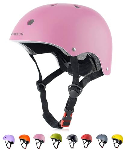 BURSUN Kinder Fahrradhelm Kinderhelm Skaterhelm für Alter 2-16 Jahre Jungen Mädchen, Kinderhelm für Fahrrad Roller Skateboard Scooter Roller Skating
