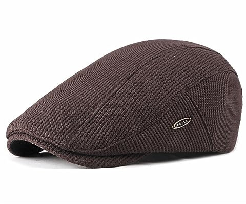 EKMTBJXY Schiebermütze Schirmmütze Herren Baumwolle Cabbie Flatcap | Baumwollmischgewebe im Vintage-Stil, verstellbar, bequem für Alltag, Autofahrten, Reisen und Outdoo