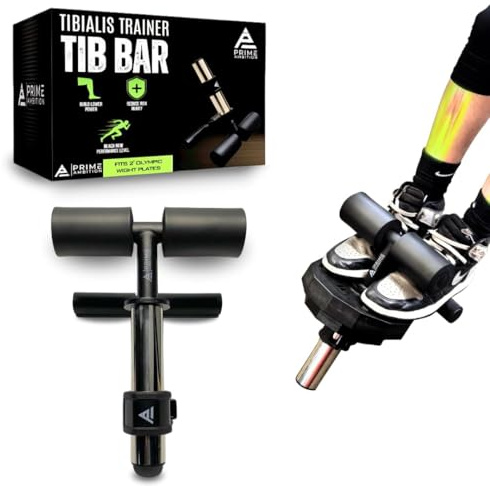 Premium Tib Bar Wadentrainingsgerät – Vorderer Tibialis-Trainer Tibia Dorsi Wadenhebemaschine – Tibialis-Stange Knie über Zehen Ausrüstung für Waden/Schienbein/Knöchel, passend für 5,1 cm olympische