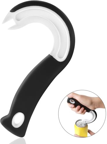 Ouligay Ring Pull Can Opener Tin Openers Jar Openers for Arthritis Hands J Shaped Kitchen Aid