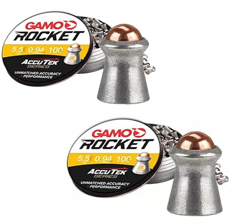 Balines Gamo ACUTTEK Red Fire (5,5mm) | 100 uds por Caja. 1 g por balín. Pack de 2 Cajas. Balines de aleación. Rápidos, precisos y penetrantes.