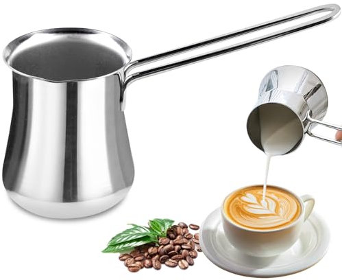 Cafetera turca, 450 ml, jarra de leche, cafetera moca, cafetera espresso, cafetera turca para preparar café latte, capuchino, espresso