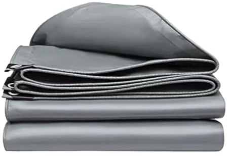 Grey Tarpaulin Heavy Duty Waterproof Tarps Sheet 1.2x1.8m 1.5x2m 1.8x2.4m 2x3m 3x4m Ground Sheet Garden Furniture Shed Camping Tent Multipurpose Tarp Covers(16.4ftx19.7ft)