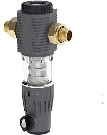 Filtre à eau sous l'évier, Grattoir auto-rotatif préfiltre de lavage à contre-courant toute la maison filtre à eau à sédiments pré-filtre purificateur 40um utilisé dans votre cuisine, salle de bain
