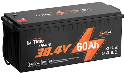 LiTime Batería Litio 36V 60Ah para Carrito de Golf, 120A BMS, Batería LiFePO4 36V 60Ah, Soporta 3kW Motores, 15.000 Ciclos, hasta 4,6kW de Potencia de Salida Continua, para Carritos de Golf