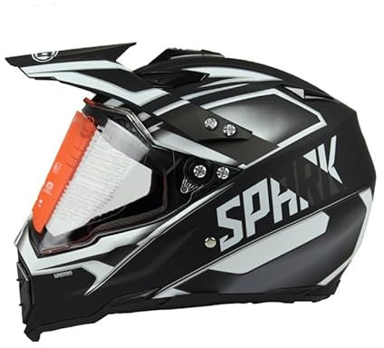 SMTSEC Motorradhelm Cross Damen Herren Full Face MTB Helm Motocross Helm DOT/ECE-Zertifizierter Mit Schutzbrillen Maske Handschuhe Downhill Helm Mopedhelm Schutzhelm Für Cruiser Chopper,Black/C-L