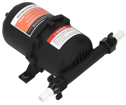 Réservoir d'accumulateur 125psi 23,5 Oz, Réservoir d'accumulateur d'Eau, Pompe à Eau, Raccord de Port 1/2MNPT pour Camping-car, Bateau, Remorques de Voyage, Caravanes