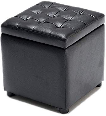 MEILISHAOMEI Aufbewahrungshocker,Sitzkissen aus Kuhfell,Ottomane,Stühle,Boxsofa,Fußhocker,multifunktionaler Einzelsitz (Größe: 34 x 34 x 36 cm)
