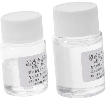 OKUMEYR Colla Epossidica per Resina, 2 Set, Rapporto 3:1, 30g e 10g per Bottiglia, Sicura, per Creazioni Decorative e Colate