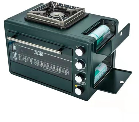 Fornello a gas portatile con 4 fuochi e accensione automatica, per campeggio o emergenza