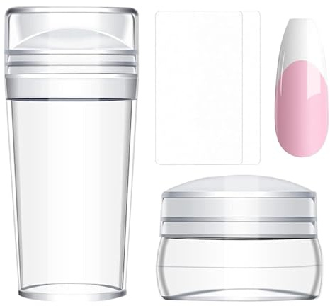 Set di timbri per unghie - Set completo di con piastre e raschiatori | unghie trasparente ed elastico realizzato in silicone, strumenti di design per unghie fai -da -te per gli appassi