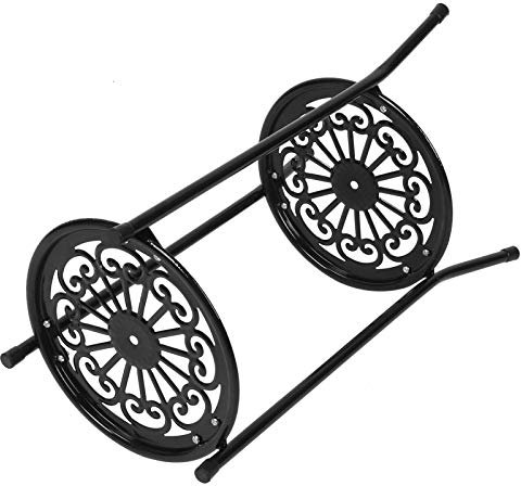 OVAQUIXI Supporto per Piante in Metallo, Supporto per Piante in Metallo a 2 Livelli, Fiori Decorativi, Treppiede Stabile, Uso Interno Ed Esterno, Realizzato con Materiali , Oggetto Multiuso, Vaso