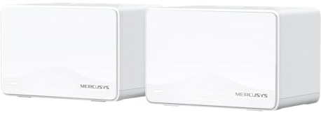 Mercusys TP-Link Halo H25BE Mesh Wi-Fi 7 BE3600Mbps Dual-Band, 3 Porte WAN/LAN Gigabit, Coperti fino a 460m2, 4K-QAM, MLO, Multi-RUs, Controllo da APP, 2pz