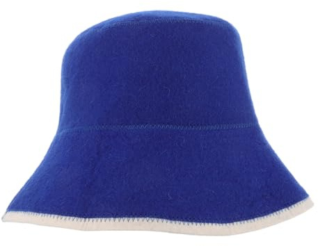 TOYZFRIENDY Thickened Absorbent Felt Wool Sauna Cap Unisex Adjustable Natural Wool Bath Hat for Steam Sauna and Shower Comfortable Hair Drying Head Cover for Men and Women