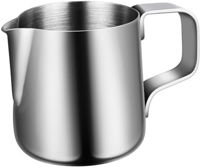 DIYEAH 2 pièces Pot à Lait Inoxydable Graduation Pichet Mousseur Léger pour Cappuccino et Latte Art Accessoire Boisson Cuisine