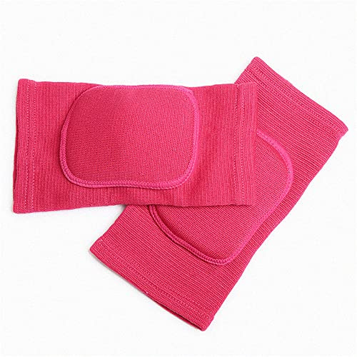 LuoShaiu Kniebandage Sport Knieschützer Tanzen Volleyball Yoga Ballett Knieschützer Gym Kniestütze Workout Training Knee Support(2 piece-Rose,XS(13-25kg))