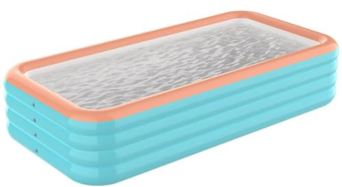 Piscine Gonflable for Enfants – Grande pataugeoire épaisse for Toute la Famille, Portable et étanche(2.1m)