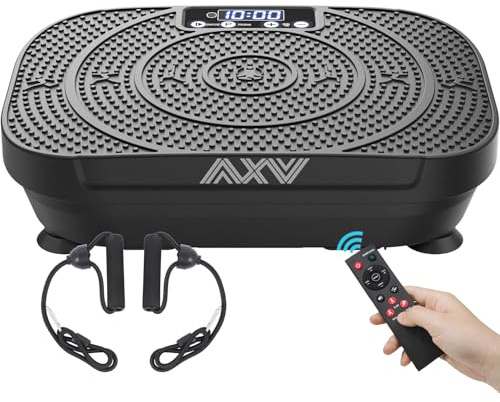 AXV Vibration Plate Fitness Platform Exercise Machine Vibrating Shaking Full Body Shaker Workout Vibrate Stand Shake Board Sport for Weight Loss Fat Burner for Gym Home Office