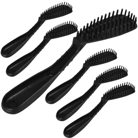 DONFAMDS 6 Pinceles para Teñir el Cabello de Pp, Cepillos para Tinte Profesional Reutilizables, Diseño Ergonómico, Ideales para Salones y Uso Doméstico en Coloración y Decoloración