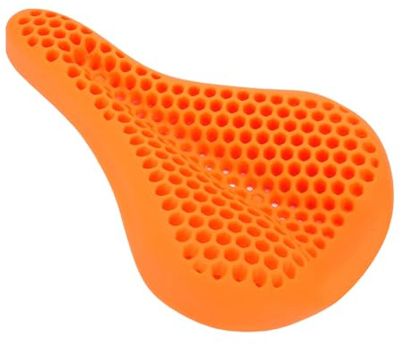ZDETGU Copribici in Silicone Dal Design Ergonomico per Alleviare la Pressione, Impugnatura Antiscivolo Adatta a Biciclette da Montagna, Protezione per Sella da Ciclismo in Blu (ORANGE)