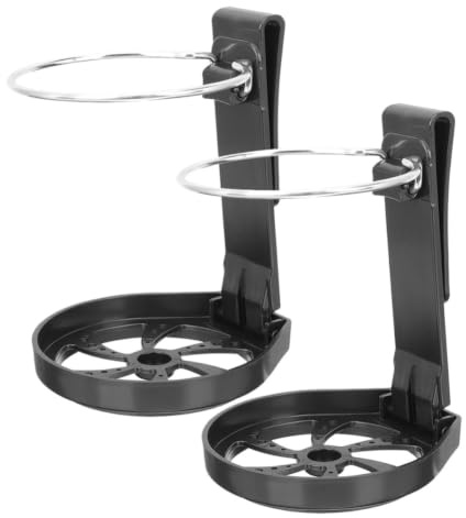 YARNOW Portavasos para Asiento Trasero de Coche Negro, Organizador Plegable de Plástico PP Instalación Fácil, 2 Piezas para Soporte de Bebidas y Caja de Pañuelos